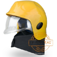 Casco plástico reforzado de contra incendios